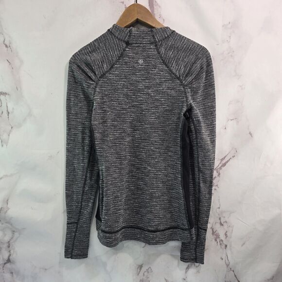 Lululemon Shirt Womens 6 Black Long Sleeve Thumb Holes Mitts Running Crewneck - Picture 5 of 13